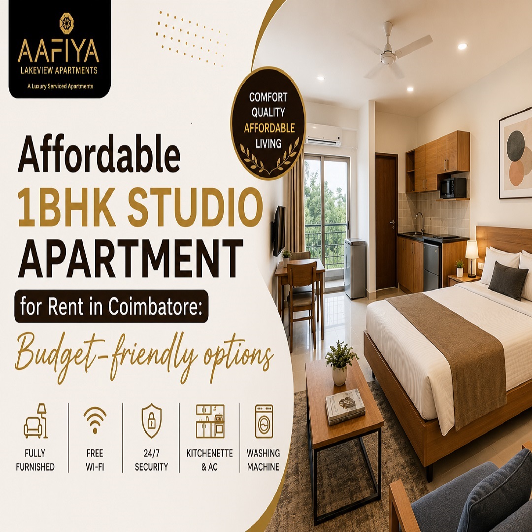 Affordable 1BHK Studio Apartment for Rent in Coimbatore