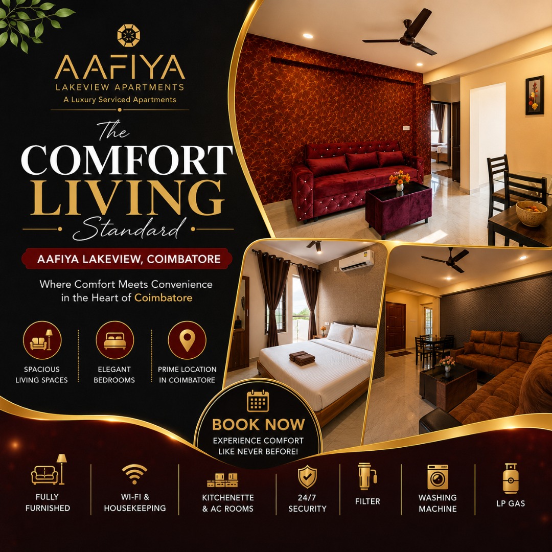 Comfort Living Standard with Service Apartments in Coimbatore